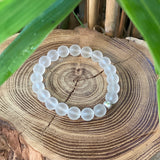 Bracelet cristal de roche mat