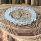 Bracelet cristal de roche mat