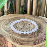 Bracelet quartz rose 6mm qualité B