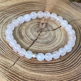 Bracelet quartz rose 6mm qualité B