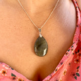 Collier en argent 925/1000 avec labradorite