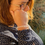 Bracelet en cristal de roche faceté