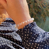 Bracelet en cristal de roche faceté