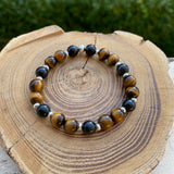 Bracelet oeil de tigre obsidienne
