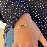 Bracelet en argent labradorite
