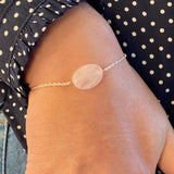 Bracelet en argent quartz rose