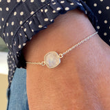 Bracelet en argent pierre de lune