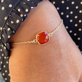 Bracelet en argent cornaline