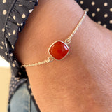Bracelet en argent cornaline