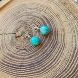 Boucles d'oreilles amazonite 8mm