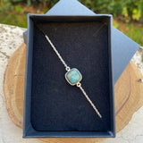 Bracelet en argent labradorite