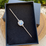 Bracelet en argent pierre de lune