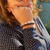 Bracelet en cristal de roche mélangé