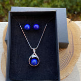 Collier et boucles d'oreilles lapis lazuli