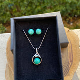 Collier et boucles d'oreilles amazonite