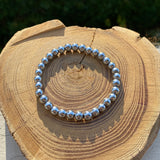 Bracelet d'hématite argenté