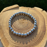 Bracelet d'hématite argenté