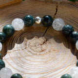 Bracelet en jaspe kambala et cristal de roche craquelé