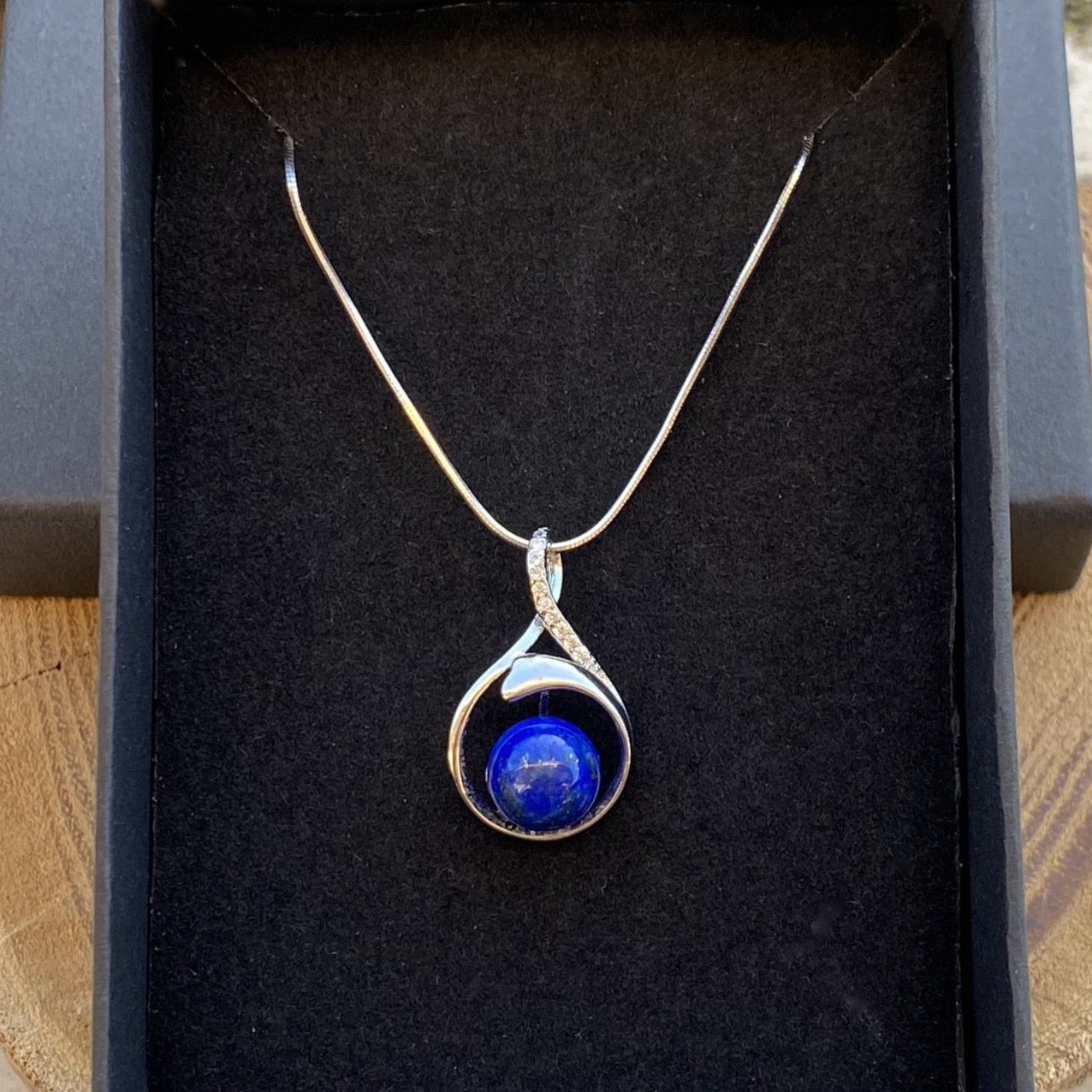 lazuli collier argent collier 