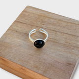 Bague " bili" agate noire