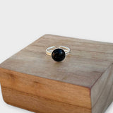 Bague " bili" agate noire
