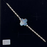 Bracelet fleur nacre grise