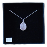 Pendentif " Quartz rose facetté"
