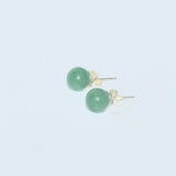 Boucles d'oreilles en "aventuria " 8 mm