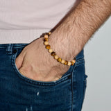 Bracelet Oeil de tigre et bois de santal