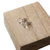 Boucles d'oreilles cristal de roche "6mm"