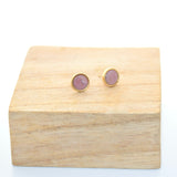Boucles d'oreilles "clou rhodocrosite"