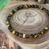 Bracelet de cheville oeil de tigre 6 mm