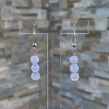 Boucles d’oreilles en calcédoine