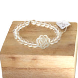 Cristal avec fleur nacre