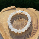 Bracelet en cristal de roche craquelé