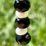 Boucles d’oreilles nacre avec onyx