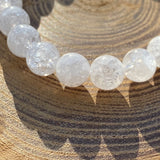 Bracelet en cristal de roche craquelé