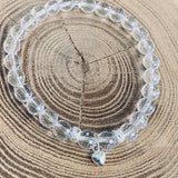 Bracelet Cristal de roche facetté amour