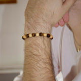 Bracelet Oeil de tigre et bois de santal